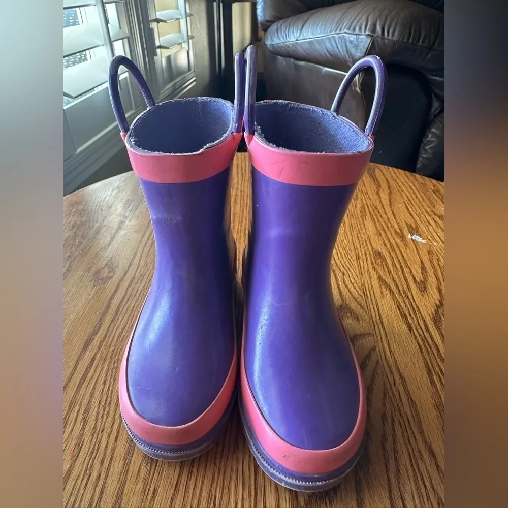 Purple and Pink Rain & Snow Boots Waterproof Design